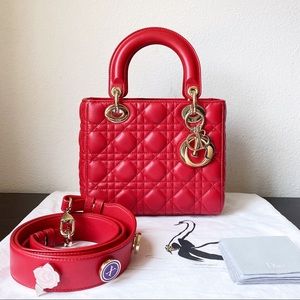 Sold✈️ Dior My Abcdior Lady Dior Bag Red Cannage